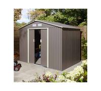 86 Trentvale Metal Apex Shed - Light Grey