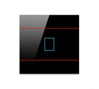 86 Type 1-Way RF Remote Control Touch Switch, Single Live Wire Wall Switch with 433MHz Wireless Technology for Home and Off(Black)