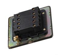 86 Type Green Bronze Switch Panel Stainless Steel Wall Plate 1-4 Gang Dual Control for Modern Interior(3 Gang)