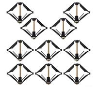 86 Type Junction Box Repairer 10PCS Socket Box Fixing Kit for Broken Screw Holes for Quick Install Electrical Switch Plate Support Strong Load Bearing 78.5mm Expanded Size(Black)