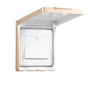 86 Type Socket Cover Ultra-Thin Plastic Protective Sticky Design For Courtyard Farm Bathroom Switch Box Protection 4 Pack(gold)