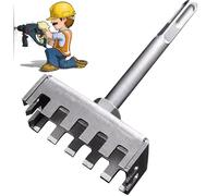 86-Type Square Hole Cutter for Electrical Box, Manganese Steel Rectangle Slot Cutter Tool for Electric Hammer, Fast Wall SDS Plus Square Head Chisel Hole Puncher (Silver)