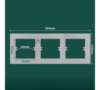 86-Type Switch Socket Wall Panel Decorative Frame Cover for PC Material Electrical Outlet & Switch Parts, White/Grey/Gold(grey-type3)