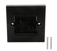 86 Type Wall Plate with Integrated Brush for Indoor Cable Management & Electrical Fixtures Dustproof Bathroom Switches Panel