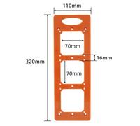 86 Type Wire Box Template for Electrical Installation, 14/20 Holes Bakelite Socket Bottom Box Switch Cutter Tool, 320x110mm for Orange