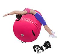 86 York Air Barrel Gymnastics Roller Inflatable Tumbling Mat, Back Handspring Training Air Mat Tumble Track Gymnastics Equipment For Home Use, Cheerleading with Electric Pump (75cm(D)*120cm(H), PINK)