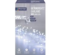 Premier - Multi Action Ultra Bright Garland Silver Wire White - 860 LEDs
