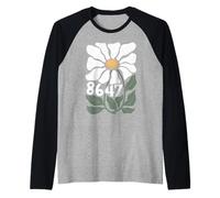 8647 Resist Subtle Daisy Floral Foxtrot Delta Tango Raglan Baseball Tee