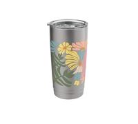 8647 Resist Subtle Floral Foxtrot Delta Tango Protest Stainless Steel Insulated Tumbler