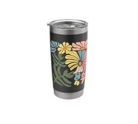 8647 Resist Subtle Floral Foxtrot Delta Tango Protest Stainless Steel Insulated Tumbler