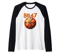 8647 Subtle Floral 86 47 Basketball Ball Protest Resist Art Raglan Baseball Tee
