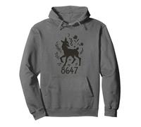 8647 Subtle Floral 86 47 Blossom Gazelle Deer Protest Resist Pullover Hoodie