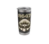 8647 Subtle Floral 86 47 Cute Cat Coffee Protest Resist Art Stainless Steel Insulated Tumbler