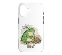 8647 Subtle Floral 86 47 Frog and Turtle Protest Resist Art Case for iPhone 16