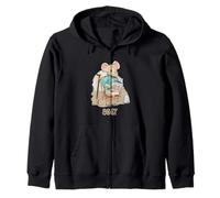 8647 Subtle Floral 86 47 Mouse reading Protest Resist Art Zip Hoodie