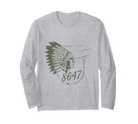 8647 Subtle Floral 86 47 Native Americans Protest Resist Art Long Sleeve T-Shirt