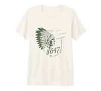 8647 Subtle Floral 86 47 Native Americans Protest Resist Art Premium T-Shirt