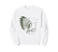 8647 Subtle Floral 86 47 Native Americans Protest Resist Art Sweatshirt