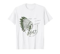 8647 Subtle Floral 86 47 Native Americans Protest Resist Art T-Shirt
