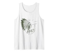 8647 Subtle Floral 86 47 Native Americans Protest Resist Art Tank Top