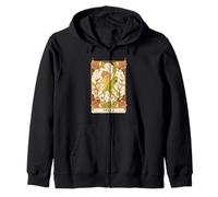 8647 Subtle Floral 86 47 Portland Frog Protest Resist Art Zip Hoodie