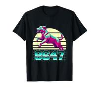 8647 Subtle Floral 86 47 Retro Funny Dog Protest Resist Art T-Shirt