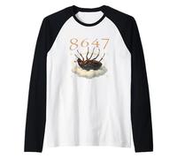 8647 Subtle Floral 86 47 Rot Bug Red Bugs Protest Resist Art Raglan Baseball Tee