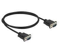 86573 cable D-sub 9pin male, PVC L on both sides: 1m black DELOCK