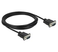 86575 cable D-sub 9pin male, PVC L on both sides: 3 meters black DELOCK