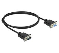 86578 Cable D-Sub 9-pin female, D-Sub 9-pin male PVC L: 1m black DELOCK