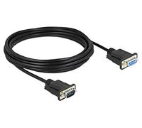 86598 cable D-sub 9pin female, D-sub 9pin male PVC L: 5m black DELOCK