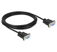 86606 Cable D-Sub 9-pin socket, PVC on both ends, L: 3 meters, black, DELOCK
