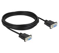 86607 cable D-sub 9pin female, PVC L on both sides: 5m black DELOCK