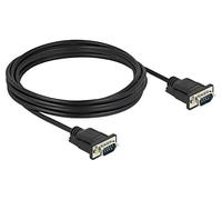 86618 cable D-sub 9pin male, PVC L on both sides: 4m black DELOCK