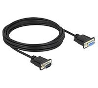 86619 cable D-sub 9pin female, D-sub 9pin male PVC L: 4m black DELOCK