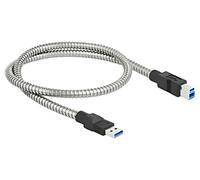 86777 cable USB A male, USB B male 0.5m silver 24AWG, 28AWG DELOCK