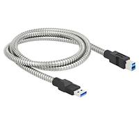 86778 cable USB A male, USB B male 1m silver 24AWG, 28AWG DELOCK