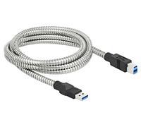 86779 cable USB A male, USB B male 2m silver 24AWG, 28AWG DELOCK