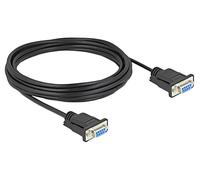 86826 Cable D-Sub 9-pin socket, PVC on both ends, L: 5m black DELOCK