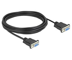 86826 Cable D-Sub 9-pin socket, PVC on both ends, L: 5m black DELOCK