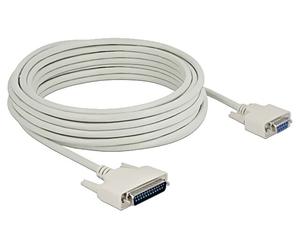 86877 cable D-sub 25pin male, D-sub 9pin female L: 10m beige DELOCK