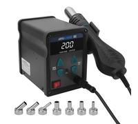 868D Hot Air Rework Station 700W Digital Display High Power with 7 Hot Air Nozzles Adjustable temperature and Air Volume, Automatic Sleep Function