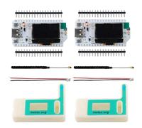 868MHZ 915MHZ WiFi LoRa 32 V3 Module Development Board SX1262 Integrated WiFi + Bluetooth Type-C USB Onboard 0.96 inch OLED Display Dev-board, GSM IPX IPEX 1.13 UF.L Antenna+Case (2 sets)