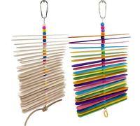 869 Pk2 Big Stickys Bird Toys Vibrant Wooden Chew & Foraging Toys for Parakeets, Cockatiels, Conures Bird Cage Accessories for Small to Medium Birds Fun Parrot Toys for Budgies, Lovebirds, and More