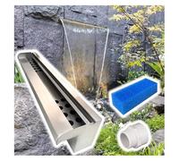 86Inch Pool Fount Waterfall Spillway KitRecessed Box Water Feature for Garden Pond Decor Outdoor Water Spout Backyard Water Display Elegant Waterfall Accent