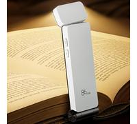 86lux Book Light, Rechargeable Clip-On LED Reading Light for Bed