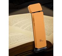 86lux Book Light, Rechargeable Clip-On LED Reading Light for Bed | 3 Color Temperatures with Stepless Dimming, Ultralight Bookmark Design for Kids, Book Lovers, Coral Orange