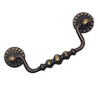 86mm Antique Drop Handle 400B Round Backplate Old Brass - Pack of 1