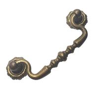 86mm Antique Drop Handle Cabinet Drawer Pull Old Brass 645-45 - Pack of 1