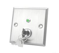 86mm Metal Key Lock Switch Dual LED Indicator | Robust stainless steel build, red/green LED status, 86mm panel fit, NO//COM options, door access
